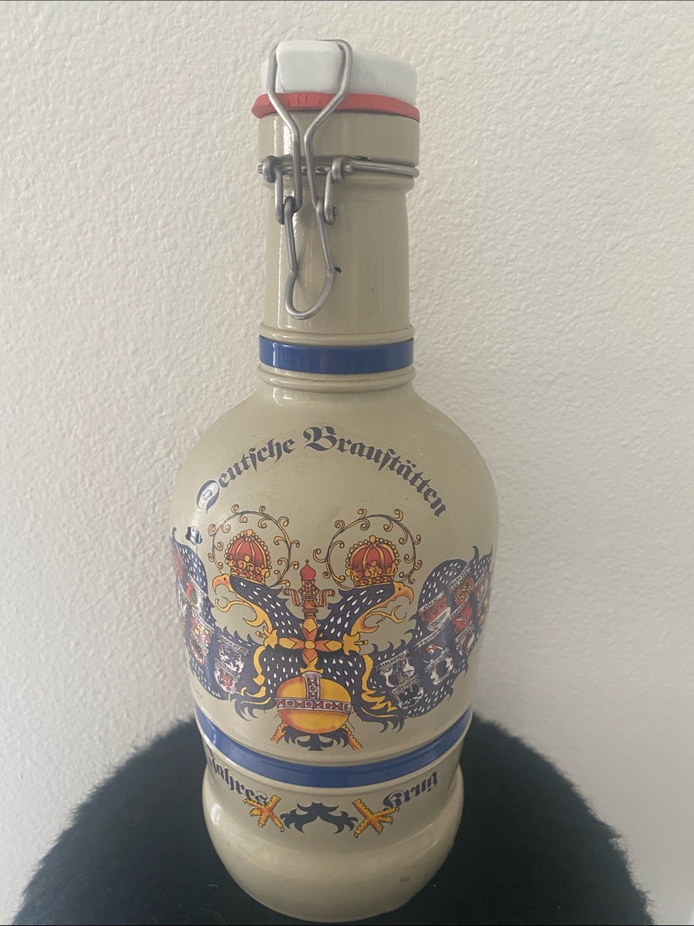 Vintage Deutsche Braustätten Swing Top Growler Bottle Germany Bier